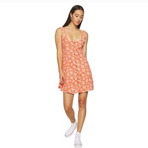 American Eagle Tie Back Button Front Floral Dress